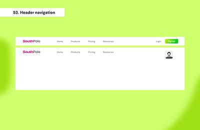 Daily UI Day 53 - Header navigation 100 days ui daily ui day 53 graphic design header navigation ui