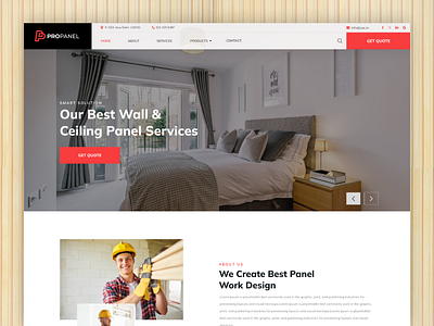Panel: Panel Home Page home home page interior design landing page morden website panel work tending page websit