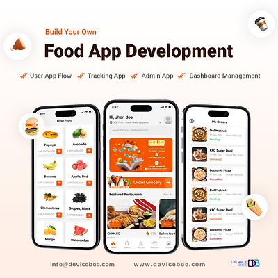 Food Delivery Apps Development best app developer careem clone devicebee food delivery app food ordering app on demand food app talabat app clone zomato clone