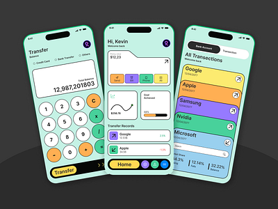 Fintech Mobile App UI 2024 aesthetic app design financial service fintech fintech ui iphone mockup mobile app mobile app design modern money app ui neo britalism new year product design transfer money ui user experience user interface ux