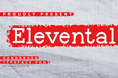 Elevental Handbrush Typeface brand identity branding brush clasic design font graphic design illustration logo retro typography vector