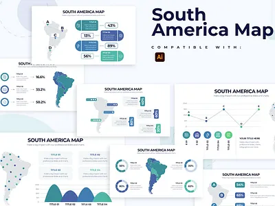South America Map Illustrator Infographics analytics analytics chart chart data analysis data vis data visualisation data visualization data viz datavisualization dataviz graph infographic infographics information statistics stats ui ux visualization