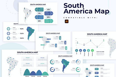 South America Map Illustrator Infographics analytics analytics chart chart data analysis data vis data visualisation data visualization data viz datavisualization dataviz graph infographic infographics information statistics stats ui ux visualization
