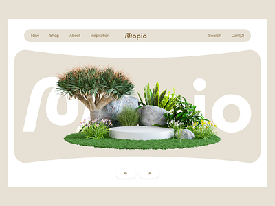 UI Challenge 04 - Mopio 3d branding design flower garden graphic design landingpage ui uidesign web website