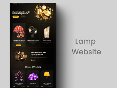 Lamp Website Design branding ecommerce lamp web design ecommerce web design graphic design lamp web design lamp website landing page lantern web design lantern website light web design light website design table lamps website ui uiux ux web design website landing page