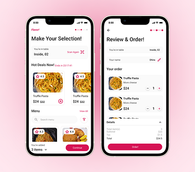Food menu and ordering app design food app mobile app ui ux