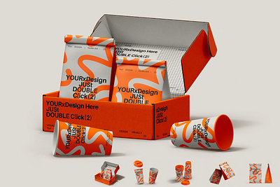 Paper Packaging Mockup Set box branding graphic design label packaging labeldesign mock up mockup package package design package mockup packagedesign packaging packaging design packaging mockup packagingdesign packagingpro psd