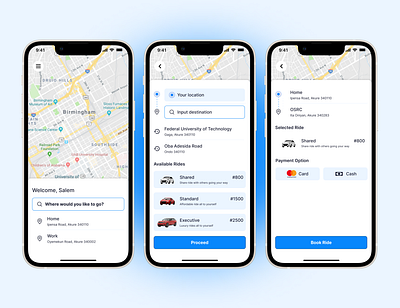 Ride-Hailing App design mobile app ride hailing ui ux