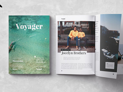 Voyager Magazine a4 booklet brochure catalogue download editorial editorial layout flyer indesign lookbook magazine magazine ad magazine cover magazine design magazine illustration magazine layout magazine template psd template