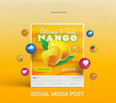 Social Media Post Design ads banner design food graphic design mango media post social social media