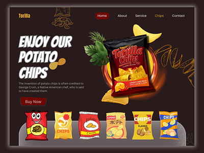 Chips Website Template UI Design design ecommerce hero page landing page ui ux