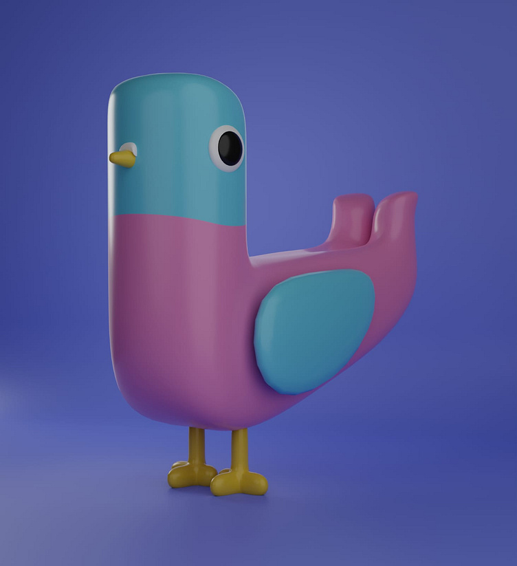 Cartoon Bird on 3d using Blender by Talha Qureshi on Dribbble