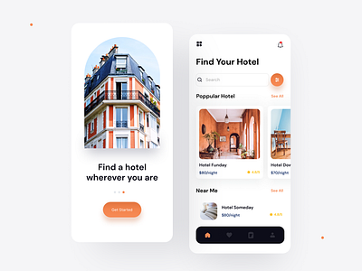 UI Design Hotel App app figma graphic design u ui ux