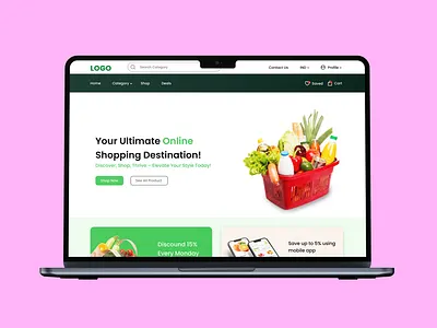 Grocery Web Design figma graphic design ui uiux web design