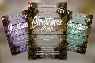 Merry Christmas Bash - Flyer Card invitation