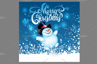 Christmas Card. Merry Christmas 3d animation branding christmas graphic design holiday logo merry christmas motion graphics noel snowflakes snowman ui web webdesign winter