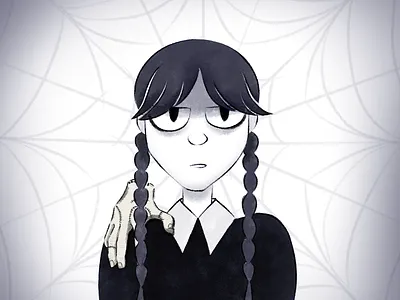 Wednesday Addams ☠️ character design digital painting graphic design illustration netflix wednesday wednesday addams