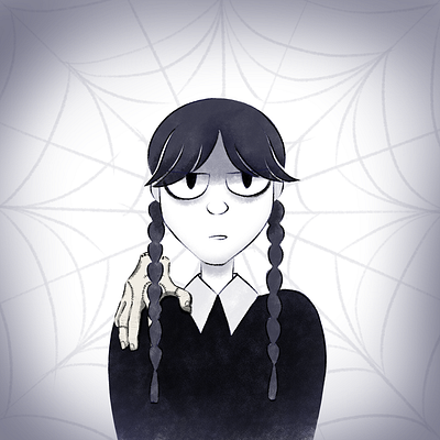 Wednesday Addams ☠️ character design digital painting graphic design illustration netflix wednesday wednesday addams