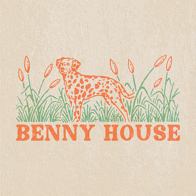 BENNY HOUSE badge graphic design hand drawing illustration logo tshirt design vintage design vintage illustration vintage logo