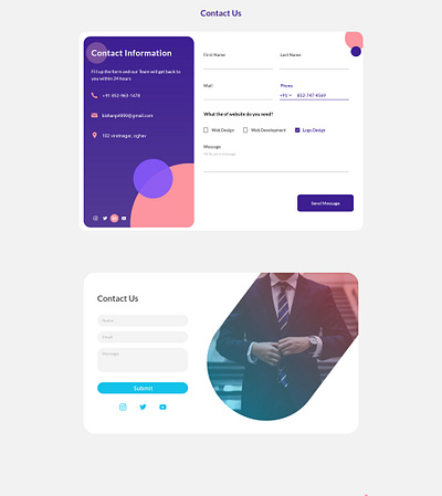 Contact us Ui design | Web Design branding dashboard design figma graphic design illustration logo product design ui ux vector webdesign website design