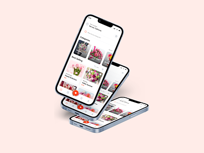 Flowers Delivery App Design android app app design boutique boutique shop design figma flower shop flowers delivery graphic design ios app iphone mobile app shop shop app store store app ui user interface ux