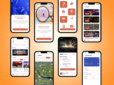 Event Finder& Planner App app application best ui design branding design event event finder event planner eventbrite eventplanning fever graphic design illustration logo meetup ui ui design ux ux design