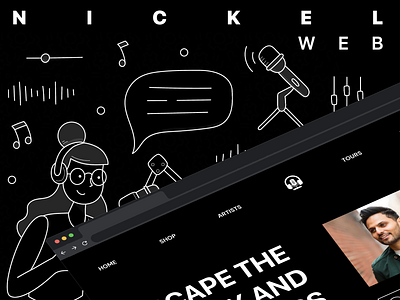 Nickel-Landing Page figma podcast website ui design web design