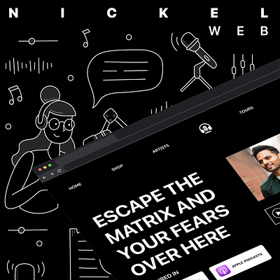 Nickel-Landing Page figma podcast website ui design web design