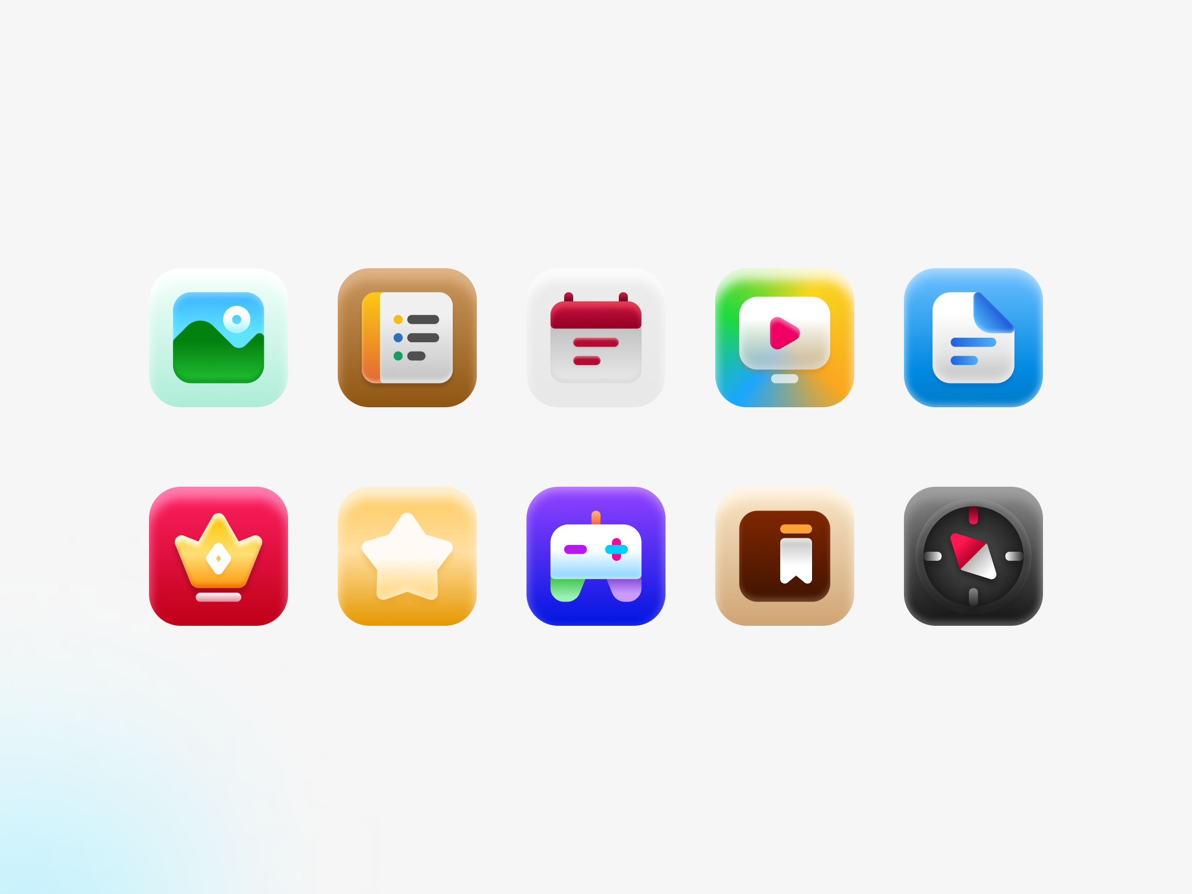 Example of Skeuomorphism Icon Set