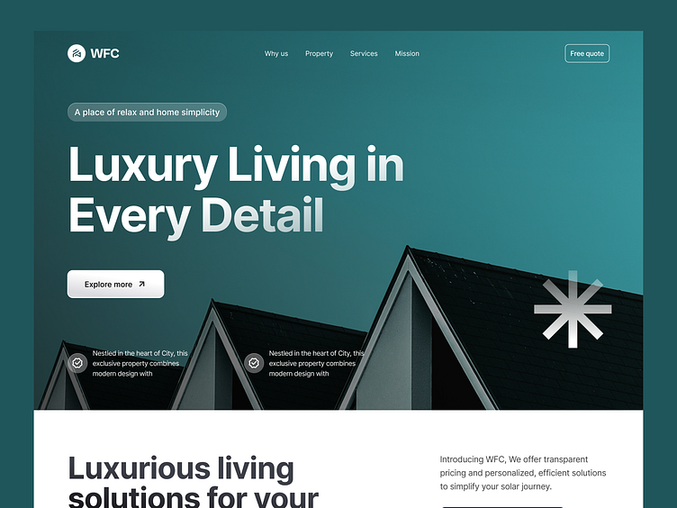 Luxury Real Estate Web Header by WhiteFrame Website UI/UX on Dribbble