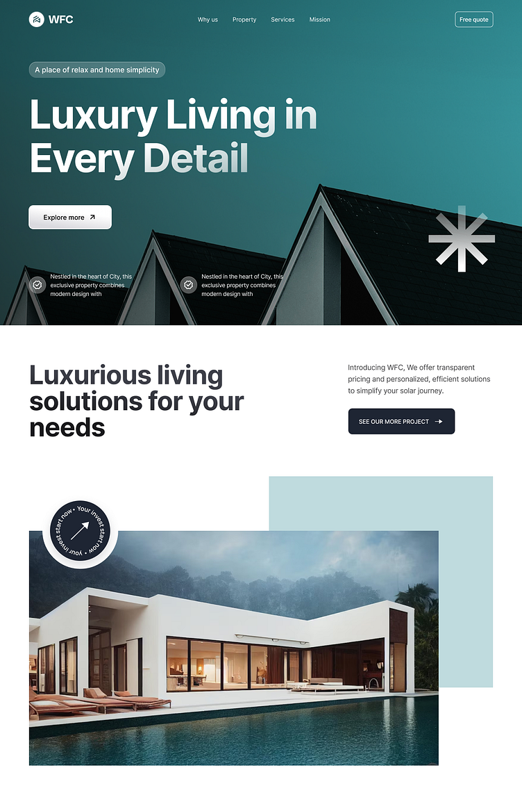 Luxury Real Estate Web Header by WhiteFrame Website UI/UX on Dribbble