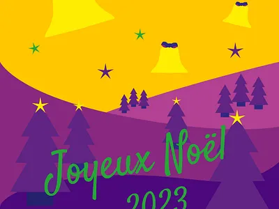 carte de voeux Noël / Christmas greeting card graphic design illustration vector