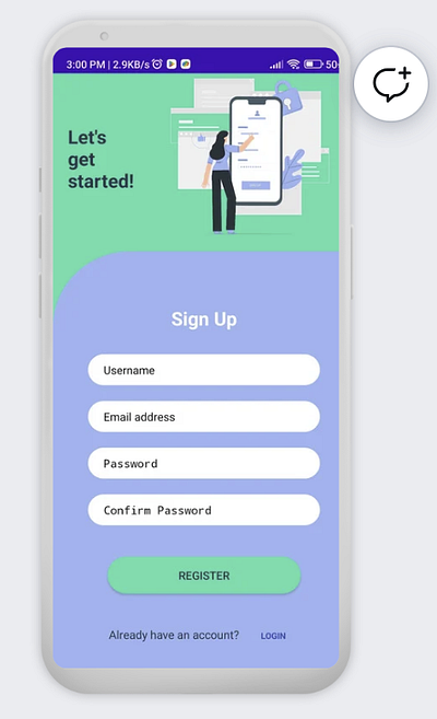 Mcare Sign Up and Sign In Page login medical app register ui