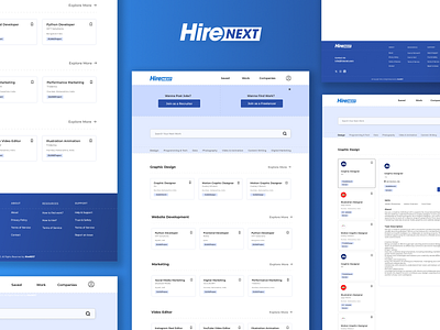 HireNext - Simplified UI for Freelancing Platform design freelancing freelancingplatformui hiringplatformui ui uiux userexperience userinterface ux