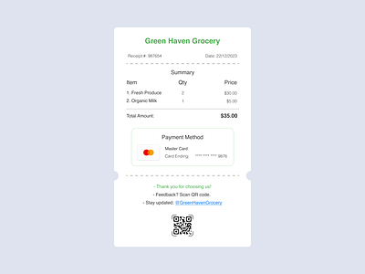 Purchase Receipt communityengagement daily ui dailyui design receipt ui uiux userexperience ux