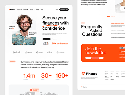 Website - Finance Landing Page 🚀 daily ui design finance finance concept finance landing page landing page typography web app web design website