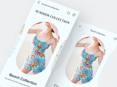 eCommerce Clothes Shop App Design 2024 app application beach beauty blue clothes clothesapp clothesshop collection ecommerce fashion floral popular product store trend uiux vintage woman