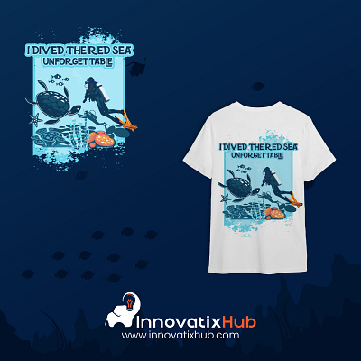 Our exclusive "I Dived the Red Sea Unforgettable" T-shirt design adveertisingagency agencystyles beyondtheordinary brandidentity craftmanstyle creativestyles customtees digitalagency digitaltees expressyourself facebookpost graphicdesigns innovatixhub instagrampost postoftheday redseacollection socialmediapost teescollection uniquedesigns uniquetees