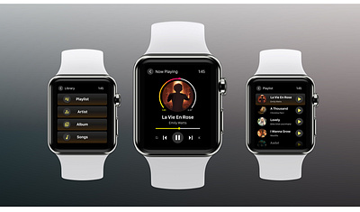 Apple Watch- Music Player UI app apple figma app ui watch