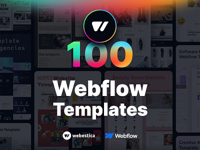 We've just hit 100 templates on Webflow Marketplace creative nocode nocodebuilder webestica webflow webflowdesigner webflowdeveloper webflowtemplate