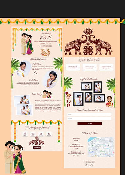 South wedding website Design 3d graphic design ui ux ui website wedding