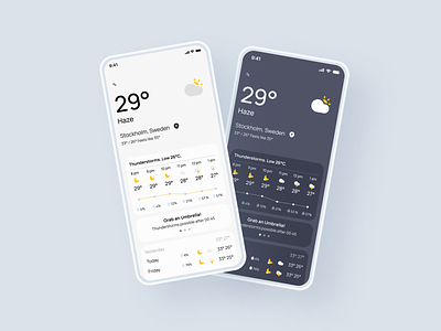 Weather App Concept UI app design clean daily ui daily ui challenge daily weather forecast ios iphone live weather location minimal mobile mobile app mobile app design mobile ui samsung weather weather app windy