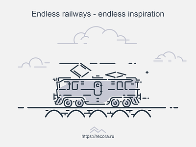 Endless railways - endless inspiration! branding coreldraw graphic design illustration logo raiway train vector