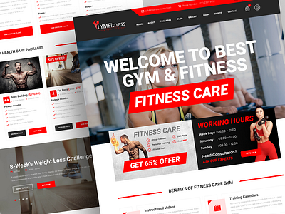 LYMFitness - GYM & Fitness Landing Page app app fitness application design fitness fitness gym fitness app fitness care fitness landing page gym gym landing page gym mobile landing page mobile mobile gym ui user experience user interface ux website
