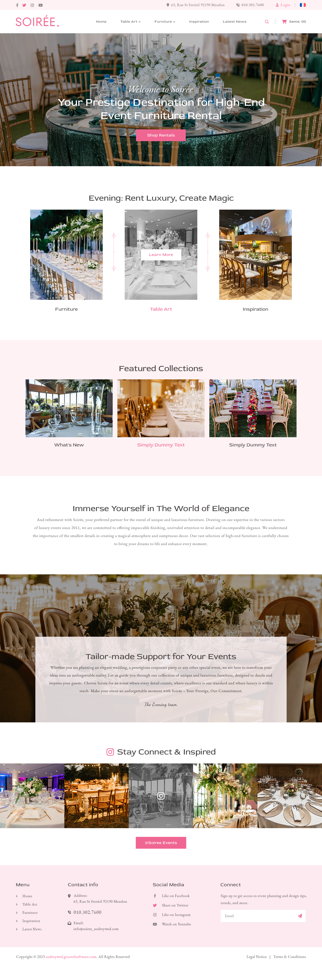 Luxury Furniture for Rent Website graphic design luxury furniture website rent furniture website rent luxury furniture web deisgn