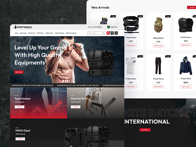 Sport Equipment E-commerce Website UI |Sport Web Design design graphic design sport sport ui sport uiux sport ux ui design uiux uiux design ux ux design web web design website website design website uiux website ux design