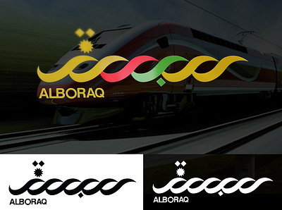 ALBORAQ Brand behance logo branding fast train logo morocco tgv logo train logo