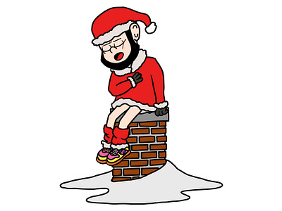 Turu. Chimney. branding cartoon cute cartoon design digital illustration graphic design illustration merry christmas santa claus snow turu always xmax