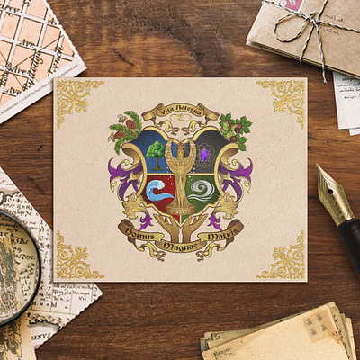 Custom Coat of arms - Family crest coatofarms design familycrest heraldry illustration logo personallogo vector vintagelogo