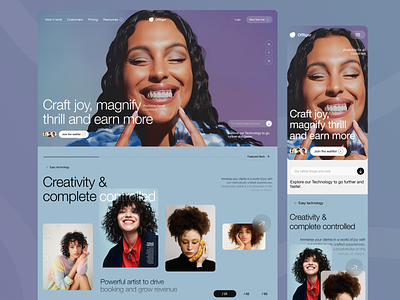 Offiger Landing Page best design color cosmetic design agency ecommerce website design graphic design trends landing landing page landing page design inspiration landingpage portfolio promo site ui design inspiration ui ux web design webdesign inspiration webdesigner website xxv